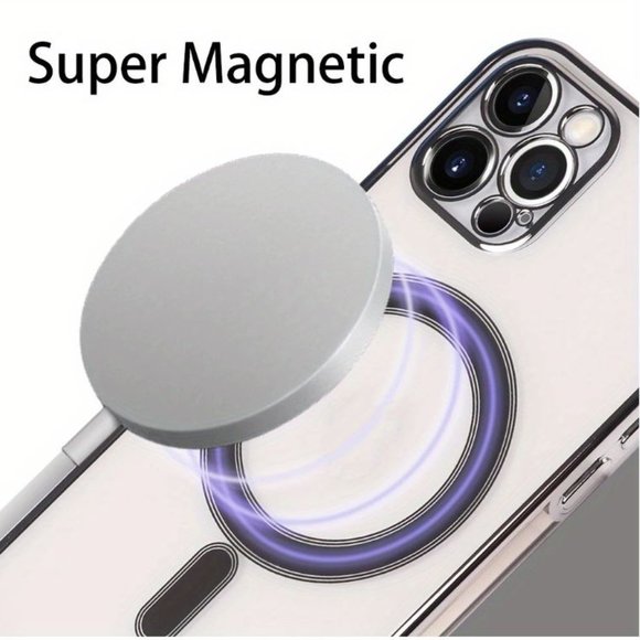 iPhone 15 Pro Case - Luxury | Clear Soft Silicone | Magnetic Wireless Charging - Picture 5 of 5